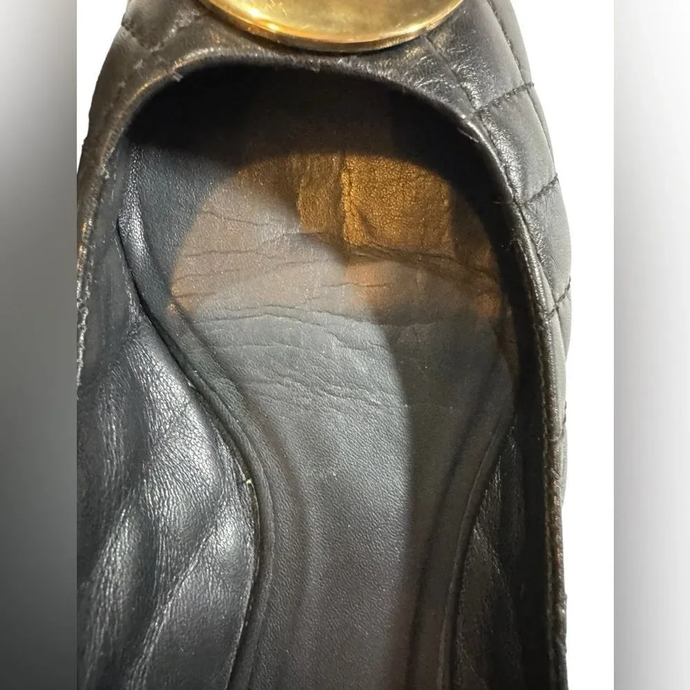 Tory Burch Quinn Quilted Leather Ballet Flat Woman’s Size 7M